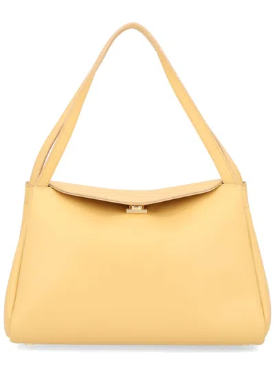 Themoirè Structured Shoulder Bag Top Handle In Yellow