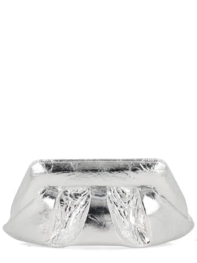 Themoirè Silver Pineapple Leaf Bag In Silver