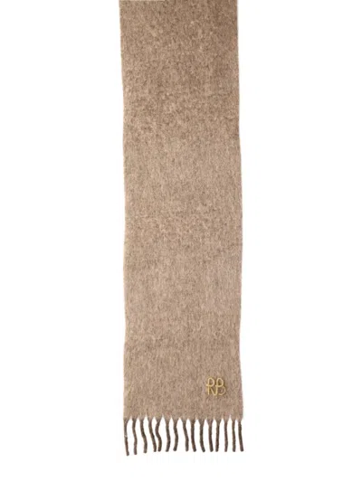 Ruslan Baginskiy Logo-embroidered Scarf In Brown
