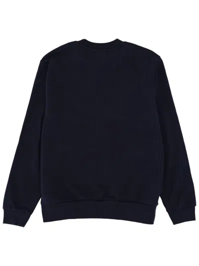 Lacoste Crew Neck Long Sleeve Ribbed Sweater In Blue