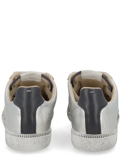 Maison Margiela Replica Sneakers With Metallic Panel Design In Multi