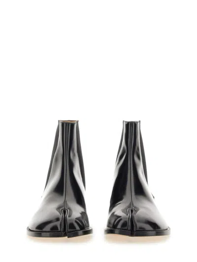 Maison Margiela Black Tabi Chelsea Ankle Boots Men In Multi