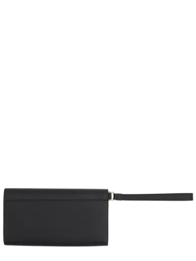 Tom Ford Rectangular Clutch Bag Metal Hardware Wrist Strap In Blue