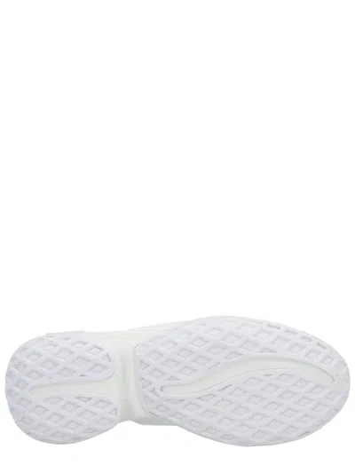 Roger Vivier Viv' Run White Trainers In Technical Fabric With Rhinestone Buckle In Bianco