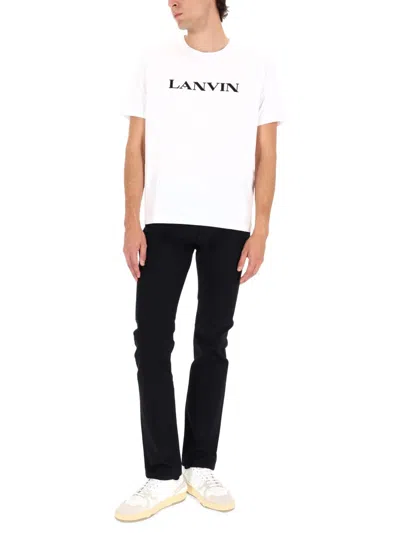 Lanvin Logo Print T-shirt In White