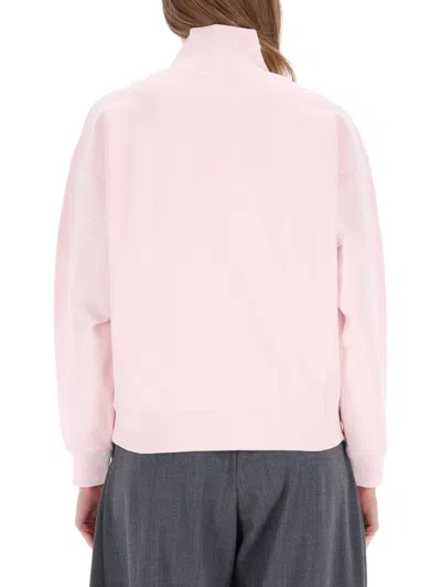 Maison Kitsuné "dressed Fox" Sweatshirt In Pink