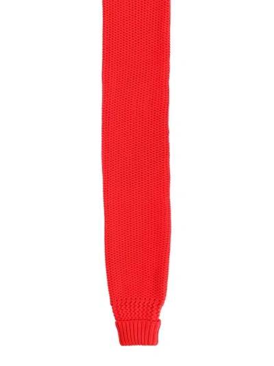Ymc You Must Create Ribbed Scarve In Red