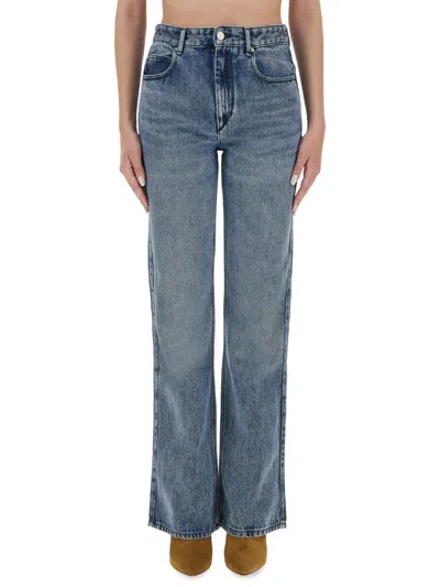 Isabel Marant High-waisted Straight Blue Jeans In Blue