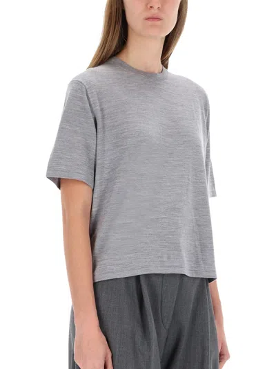 Theory Wool T Shirt In Gray