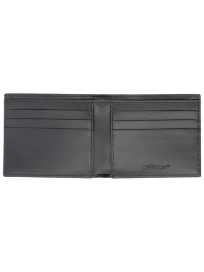 Off-white Off White "diagonal Spray" Wallet In Black