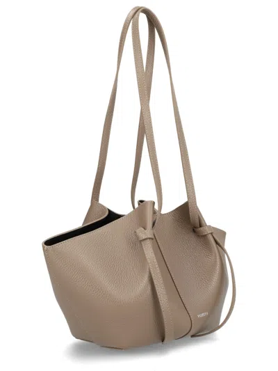 Yuzefi Mochi Shoulder Bag Structured Knot Handles In Pink