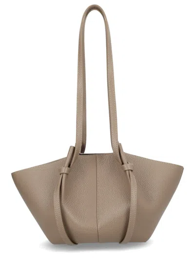 Yuzefi Mochi Shoulder Bag Structured Knot Handles In Pink