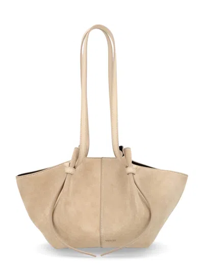 Yuzefi Mochi Shoulder Bag Soft Structure Long Handles In Black