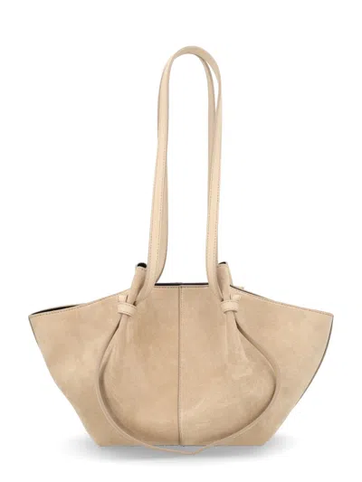 Yuzefi Mochi Shoulder Bag Soft Structure Long Handles In Black