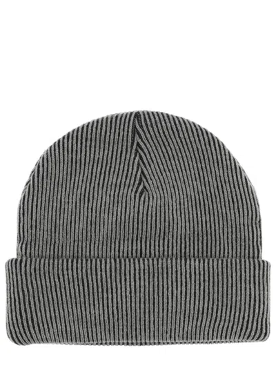 Represent Rib Knit Beanie In Gray