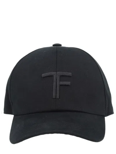 Tom Ford Monogram Baseball Hat In Gray