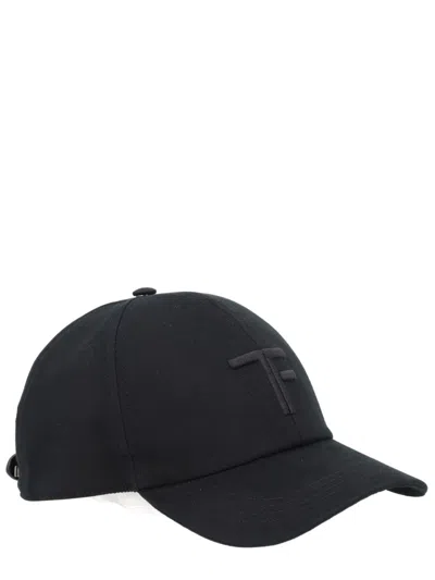 Tom Ford Monogram Baseball Hat In Gray