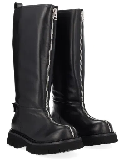 Moschino Couture Boot Zipper In Blue