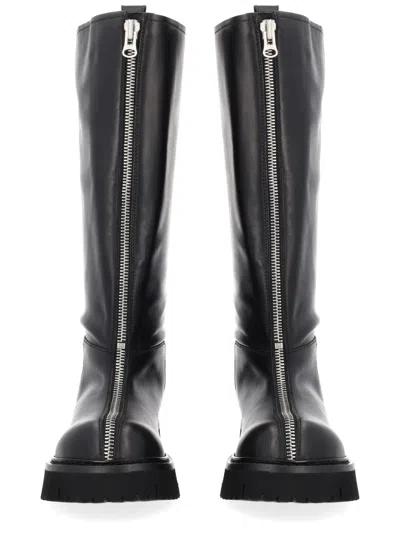 Moschino Couture Boot Zipper In Blue