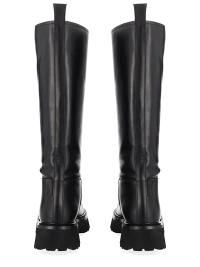 Moschino Couture Boot Zipper In Blue