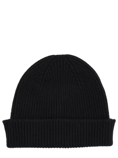 Paul Smith Cashmere And Wool Cap In Black
