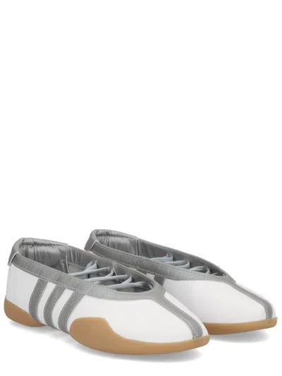 Adidas Originals Taekwondo Mei Ballet Metallic Leather-trimmed Leather Sneakers In Silver