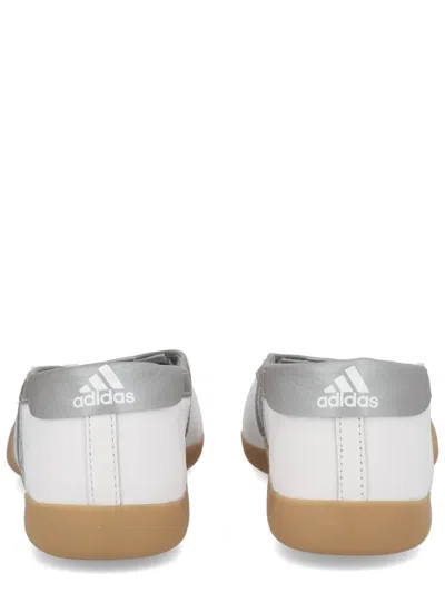 Adidas Originals Taekwondo Mei Ballet Metallic Leather-trimmed Leather Sneakers In Silver