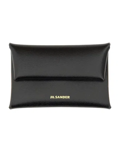 Jil Sander Envelope Coin Purse In Black