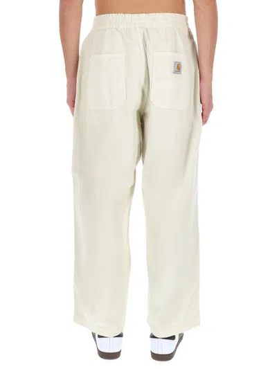 Carhartt White Relaxed Elasticated Pants In White