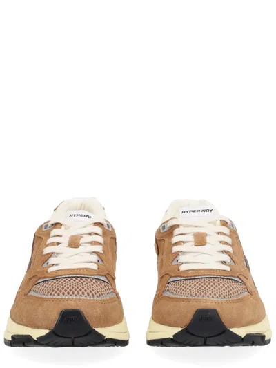 Autry Hyperway Man Sneakers In Brown