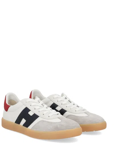 Hogan Cool Leather Sneakers With Nappa And Suede Inserts In Multi