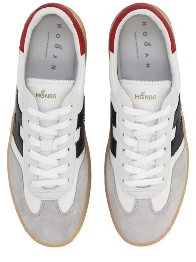 Hogan Cool Leather Sneakers With Nappa And Suede Inserts In Multi