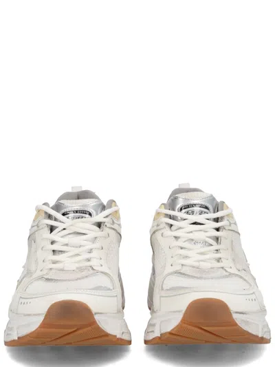 Golden Goose Lightstar Net Mixed Leather Runner Sneakers In White