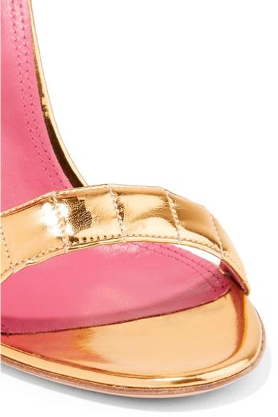 Shop Oscar Tiye Malikah Mirrored-leather Sandals