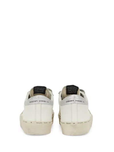 Golden Goose Distressed White Leather Low-top Sneakers In Multi