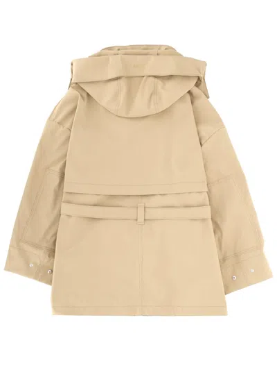 Laminar Chic Mid-length Trench Coat For Women In Neutral