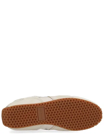 Axel Arigato Slow Runner White And Beige Sneaker With Mesh Inserts And Grooved Sole In Leather And Fabric Woman