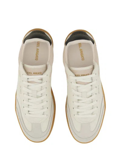 Axel Arigato Dice T-toe White Low Top Sneakers With Logo Patch On The Tongue And Logo Lettering On The Rear In Le
