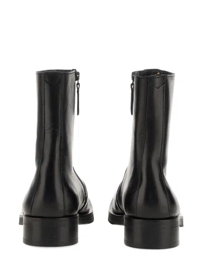 Our Legacy Smooth Leather Ankle Boots In Black