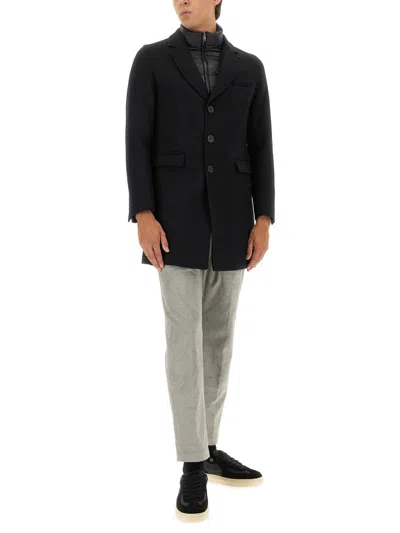 Herno Coat With Quilted Insert In Black