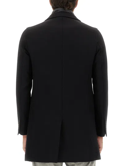 Herno Coat With Quilted Insert In Black