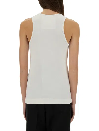 Givenchy Slim Fit Tank Top In Cotton With 4g Detail In White