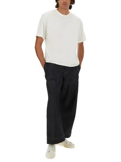 Studio Nicholson Basic Round Neck Short Sleeve T-shirt In White