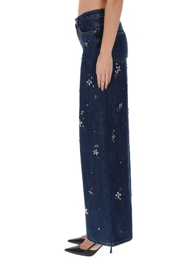 Self-portrait Self Portrait "diamanté" Jeans In Blue