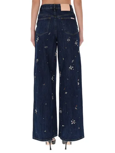 Self-portrait Self Portrait "diamanté" Jeans In Blue