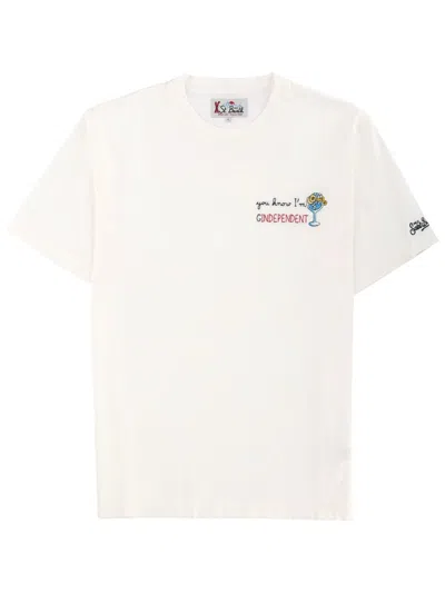 Mc2 Saint Barth Gin Dependent T-shirt In White