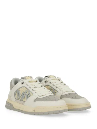 Amiri Grey Cow Leather Sneakers In Gray