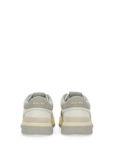Amiri Grey Cow Leather Sneakers In Gray