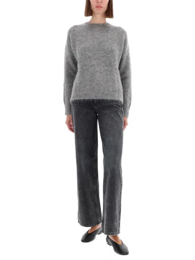 Amish Cropped Sweatshirt In Gray