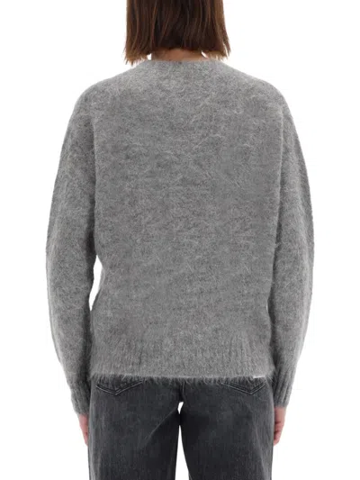 Amish Cropped Sweatshirt In Gray